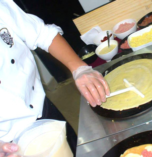 Buffet com crepe Francês