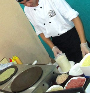 Buffet com crepe Francês